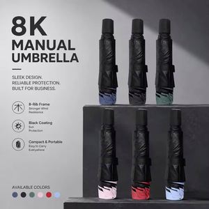 Parapluie promotionnel pliable avec impressions personnalisées, parapluie de pluie et anti-UV de marque avec logo, commande d'impression personnalisée - Product Image 2