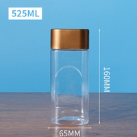 Bocaux alimentaires carrés transparents en PET 820ml-1055ml, bouteilles d'emballage en plastique pour noix, snacks, biscuits et aliments en conserve