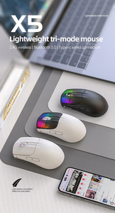 Mouse da Gaming Wireless Tri-Mode <span class=keywords><strong>ATTACK</strong></span> SHARK X5 RGB con Sensore Ottico PAW3212, 4000 DPI, 49g Ultraleggero e Ricaricabile - Product Image 2