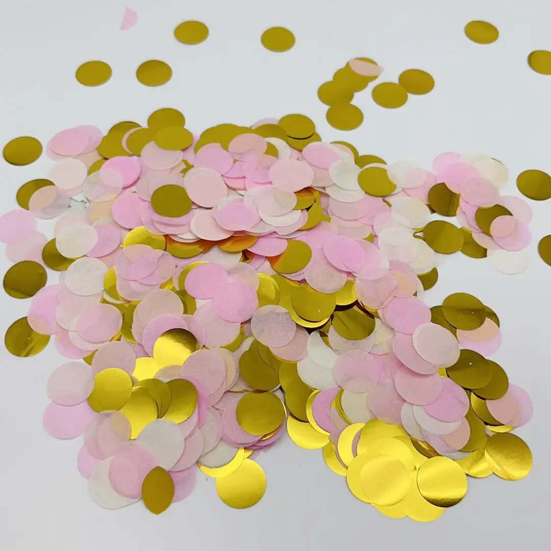 Namay düğün konfeti parti dekorasyon altın gümüş folyo atma Glitter toplu konfeti yuvarlak metalik konfeti top makinesi