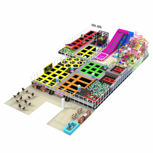 New Professional Design Free Jump Adult Children Big Indoor Foam Pit <b>Trampoline</b> Park with Ninja Warrior - Product Image 1