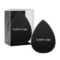 Liquidificadores preto personalizado de látex, logotipo personalizado, livre, esponja, etiqueta privada, liquidificador de maquiagem