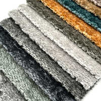 Tissu de chenille de polyester de velours de peluche de Wejoy 530GSM pour la tapisserie d'ameublement de meubles d'hiver