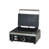 Gaufrier industriel professionnel 220V en acier inoxydable antiadhésif pour gaufres belges, 10 empreintes rectangulaires, pour l'industrie alimentaire