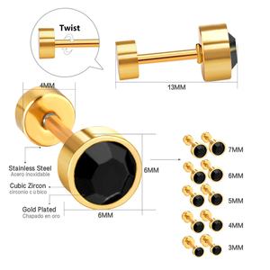 ต่างหูผ่าตัด ต่างหูเหล็กคุณภาพสูง ต่างหูแบบติดสำหรับเด็ก - Product Image 2