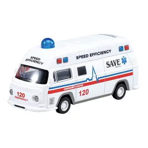 Neue Modellautos Serie 6 Stück zurückziehen Druckguss Krankenwagen Auto Spielzeug für drinnen/draußen HN955323