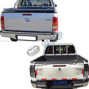 Pièces de carrosserie automobile voiture <span class=keywords><strong>plastique</strong></span> abs noir chrome <span class=keywords><strong>pare</strong></span>-chocs arrière pour hilux revo vigo 2005-2014 2015 - Product Image 5