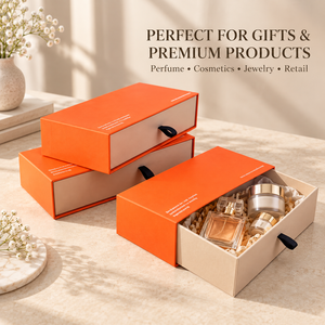 Boîte cadeau tiroir en carton rigide de qualité supérieure, couleur et impression personnalisées pour bijoux, parfums, cosmétiques, emballage cadeau OEM ODM - Product Image 2