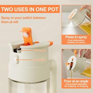 2 in 1 Spray & Pour Glass <b>Oil</b> Dispenser <b>Bottle</b> Wholesale Non Drip <b>Kitchen</b> Cooking Olive <b>Oil</b> Sprayer Manufacturer - Product Image 5