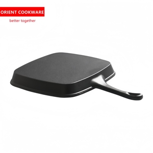 Sartén cuadrada de hierro fundido precurada a precio de fábrica para asar, sartén para bistecs, sartén cuadrada de hierro fundido para asar - Product Image 4