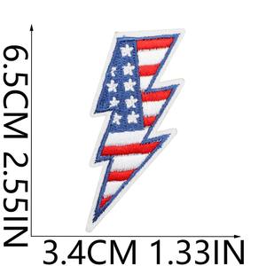 Patchs thermocollants brodés American Eagle Independence Day pour tenues de barbecue du 4 juillet, drapeau américain, vestes en jean - Product Image 2