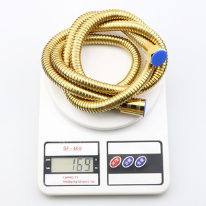 Manguera de Ducha Flexible de Acero Inoxidable Cromado Dorado de 1.5m, Fácil Instalación para Ducha de Mano y Bidé, 634168451612 Chr - Product Image 5