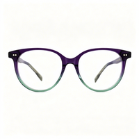 Lunettes optiques anti-lumière bleue œil de chat violet dégradé, en acétate, avec rivets, tendance TikTok, unisexe, mode, élégantes