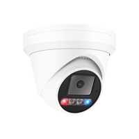 Détection de visage VCA AI 6MP Détection humaine et de véhicule Caméra IP à tourelle PoE Audio bidirectionnelle à double lumière rouge et bleue