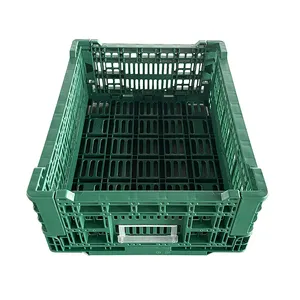 Fruit Folding Basket Vegetable Turnover Ventilate Folding Plastic Collapsible Storage Stackable Collapsible Crates