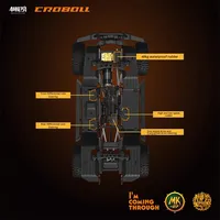 MK07 Reala Croboll 1/7 Voiture télécommandée tout-terrain Jurassic, portée 350M, haute/basse vitesse, blocages de différentiel avant/arrière