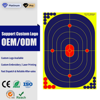 Autocollant marqueur fluorescent professionnel 12x18 pouces, auto-adhésif, haute visibilité pour la chasse, le camping, l'extérieur, durable