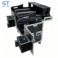 Flight case personnalisé pour console de mixage audio avec élévateur hydraulique, prêt à l'emploi, pour Allen & Heath SQ7 avec compartiment de rangement.