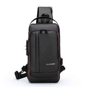 Sac à bandoulière homme <span class=keywords><strong>La</strong></span> Plazeite motif personnalisé Logo Usb mode coréenne Mini poitrine bandoulière Sport Cartoon Body Cross Time - Product Image 1