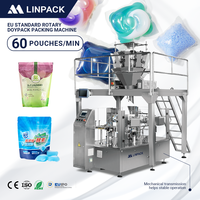 Système d'emballage automatique complet LINPACK pour sachets préformés, machine de remplissage et de scellage Doypack pour les capsules de lessive
