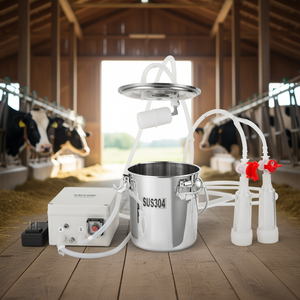 Vevor Machine à traire électrique 3L en acier inoxydable 304, seau portable, machine à traire automatique à pulsation - Product Image 2