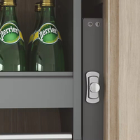 Organizador de Armazenamento Retrátil para Armário de Cozinha em Alumínio, Design Moderno, Cesta Retrátil com Movimento Vertical