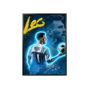 JIANZHI Custom Frame <strong>Canvas</strong> Illuminated Painting LED <strong>Football</strong> Wall Art Modern Abstract Hanging for Hotels and Restaurants - Product Image 1