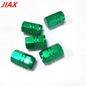 Tapas de Válvula de Neumático de Aluminio Coloridas - Tapas Hexagonales para Válvulas de Rueda de Coche, Estilo Americano (Juego de 4) - Product Image 2