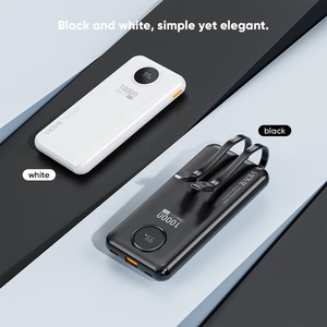 VIDVIE 10000mAh di động cầm tay Pin điện thoại di động Powerbank 22.5W sạc nhanh ngân hàng điện được xây dựng trong hai cáp - Product Image 6