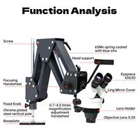 Multi-Directional Micro-Setting Diamond Jewelry Machines Equipment Inlaid Mirror Spring Bracket Microscope Premium Jewelry Tools
