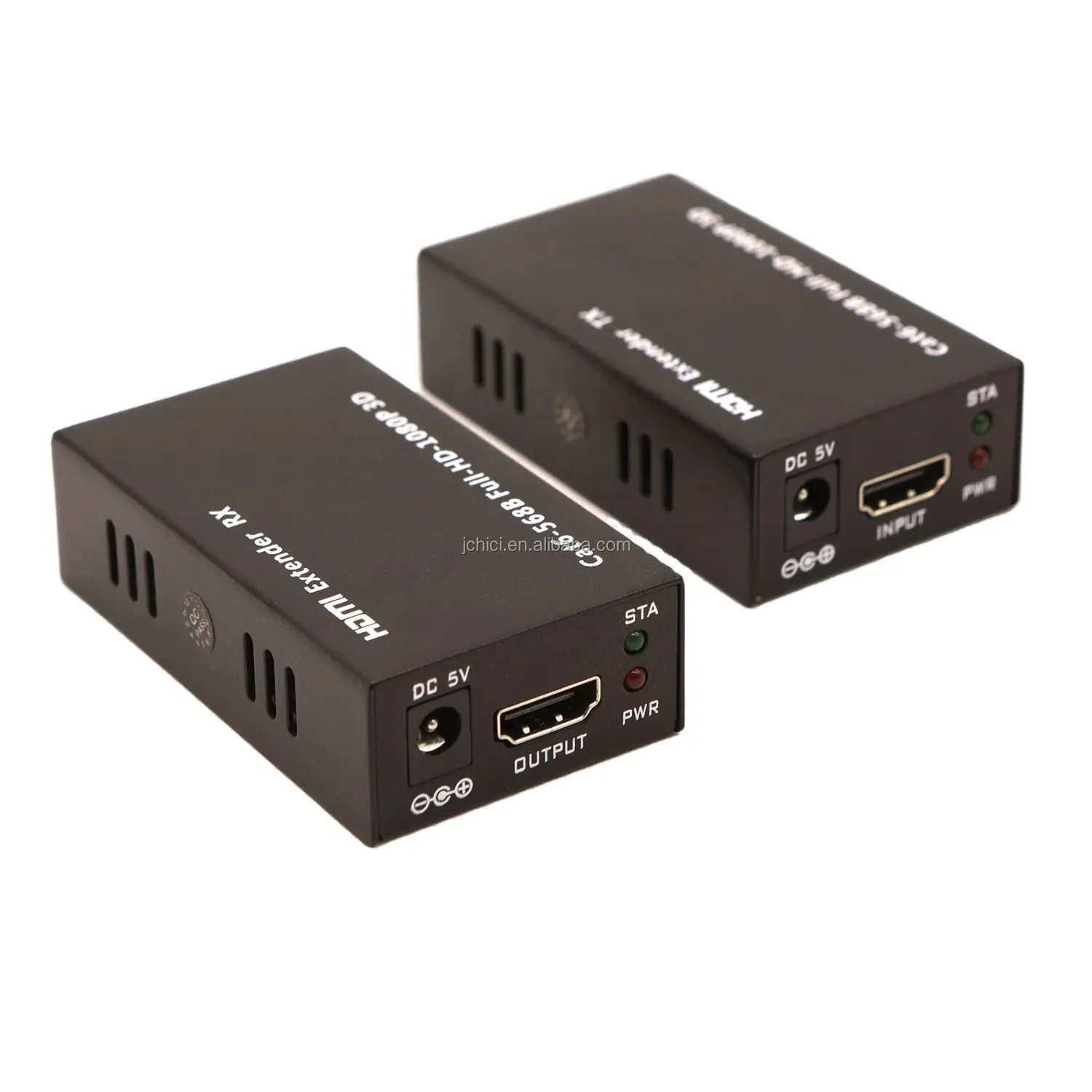 Extender LAN Jaringan HD MI RJ45 dengan Fungsi IR & POC 60M HD Ke RJ45 Repeater Konverter Kabel Oleh Cat 5e Cat 6 1080P