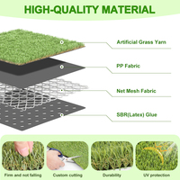 Césped Artificial Decorativo de Alta Calidad para Exteriores, Personalizado de Fábrica, Césped Sintético para Jardín Resistente a los Rayos UV
