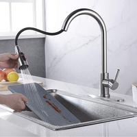 Commercial moderne RV col de cygne robinet d'évier de cuisine mitigeur tirer pulvérisateur haut Arc Design contemporain monotrou