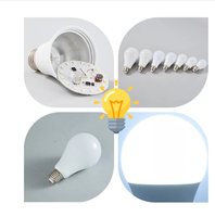 Ampoule LED A60 en gros d'usine, culot E27 B22, haute efficacité, économie d'énergie, boîtier PC, éclairage résidentiel et pour entrepôts