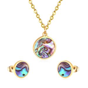 ชุดเครื่องประดับคุณภาพสูง ชุดเครื่องประดับเทียม ประเภทเครื่องประดับชุบทอง ชุดสร้อยคอพร้อมจี้และต่างหู - Product Image 6