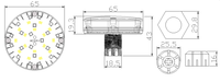 Nouvelle Arrivée : Lumières LED RGBW 24V 65mm à Circuit Imprimé Remplaçable IP65 en Matériau PC pour Manèges de Parc d'Attractions, Éclairage Ponctuel à CRI Élevé