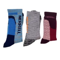 Chaussettes en laine mérinos épaisses unisexes pour la randonnée et les activités sportives en plein air avec compression de la voûte plantaire et de la cheville pour femmes