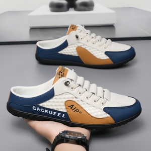 Zapatos Casuales de Estilo Deportivo para Hombre, Transpirables, de Cuero Cosido, Resistentes para Caminar a Diario - Product Image 2