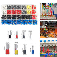 Ensemble de pinces à sertir pour câbles de batterie, fils isolés, avec 1200 pièces, kit d'outils de sertissage de bornes de câbles HSC8