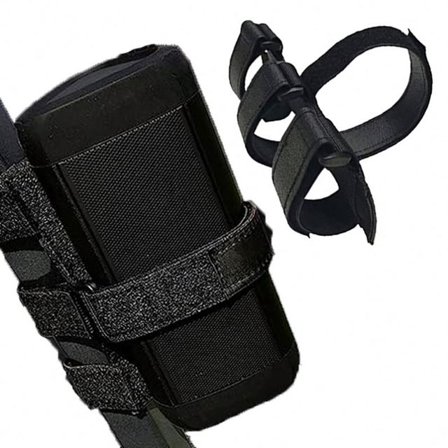 Wholesale Durable Nylon Black Portable Speaker Mount Golf Cart Bike Multi-Function Professional Reusable Bottle Holder Strap