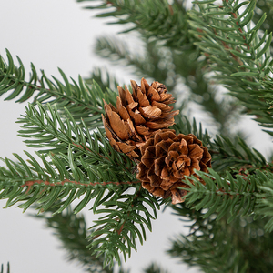 Arbre de Noël de luxe en PE et pomme de pin avec pot de fleurs de Noël - Product Image 4