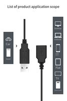 USB-Ladekabel 1 Stecker und 2 Buchsen Stromkabel Unterstützt 3A Stromstärke USB Stecker-zu-Buchse Verlängerungskabel