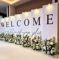 Support de toile de fond carré personnalisé double face ondulé pour l'entrée de mariage, la cérémonie et la décoration d'événements festifs
