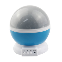 Proyector de luz LED con cielo estrellado giratorio para niños, luz colorida de noche, planetario, luna y estrella, lámpara de regalo