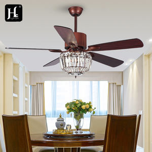 Ventilador de techo con control remoto de 52 pulgadas, cristal+ hierro, con luces LED - Product Image 6