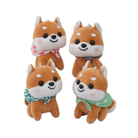 Porte-clés en peluche chien Shiba Inu super doux avec doublure en maille