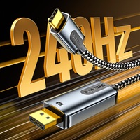 Câble SAMZHE Type-C vers DP1.4 1m 8K/60Hz 4K/240Hz Adaptateur Thunderbolt 3/4 Convertisseur USB-C pour écran HD Ordinateur portable Téléphone vers moniteur