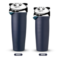 Gobelet isotherme en acier inoxydable multicolores avec couvercle à clapet pour commandes de logos personnalisés