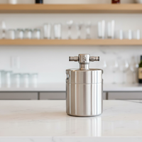 Tête de distribution à profil bas en acier inoxydable 304 pour mini-fût, avec double raccord rapide à bille pour fût de bière