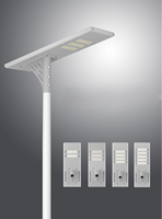 Lumens super élevés tout en un lampadaire solaire mono panneaux solaires a mené la lampe solaire de rue